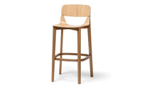 Tabouret de bar Leaf - Placage/ Dossier & Assise en Bois Massif
