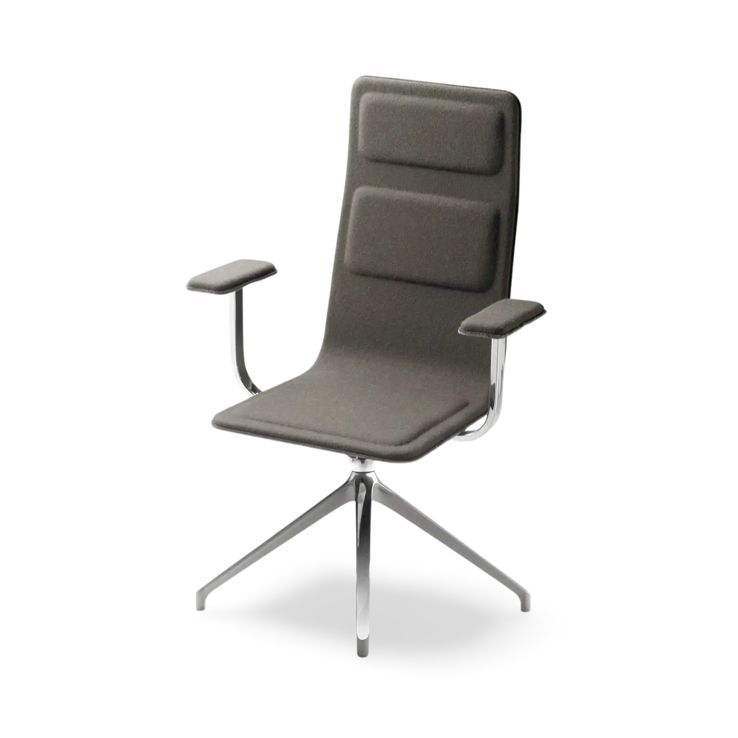 Laia Meeting Chair 4 Legs Front Side in Fabric High Back With Armrest