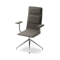 Laia Meeting Chair 4 Legs Front Side in Fabric High Back With Armrest