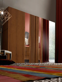 Armoire Domino avec 2 portes coulissantes et 2 miroirs