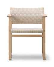 Fauteuil BM62 en toile de lin, modèle 3362