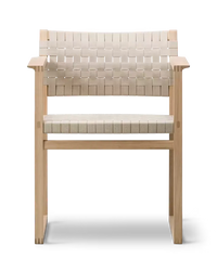 Fauteuil BM62 en toile de lin, modèle 3362