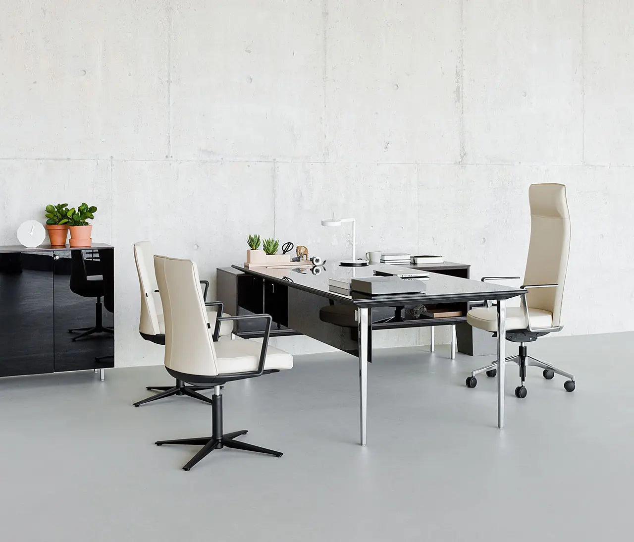 Bureau Longo Avec Support D'armoire - Executive