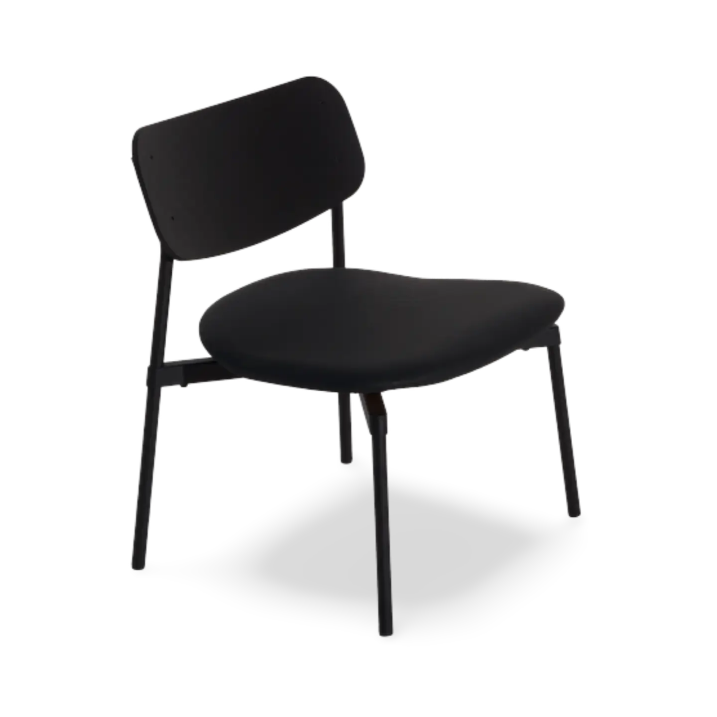 Fromme Wood Lounge Chair Leather Upholstered