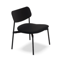 Fromme Wood Lounge Chair Leather Upholstered