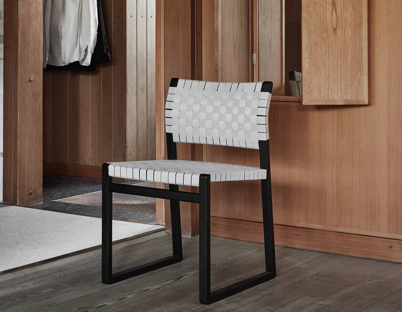 Chaise BM61 en rotin, modèle 3261