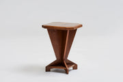 Square oak side table