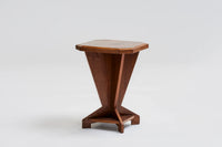 Square oak side table