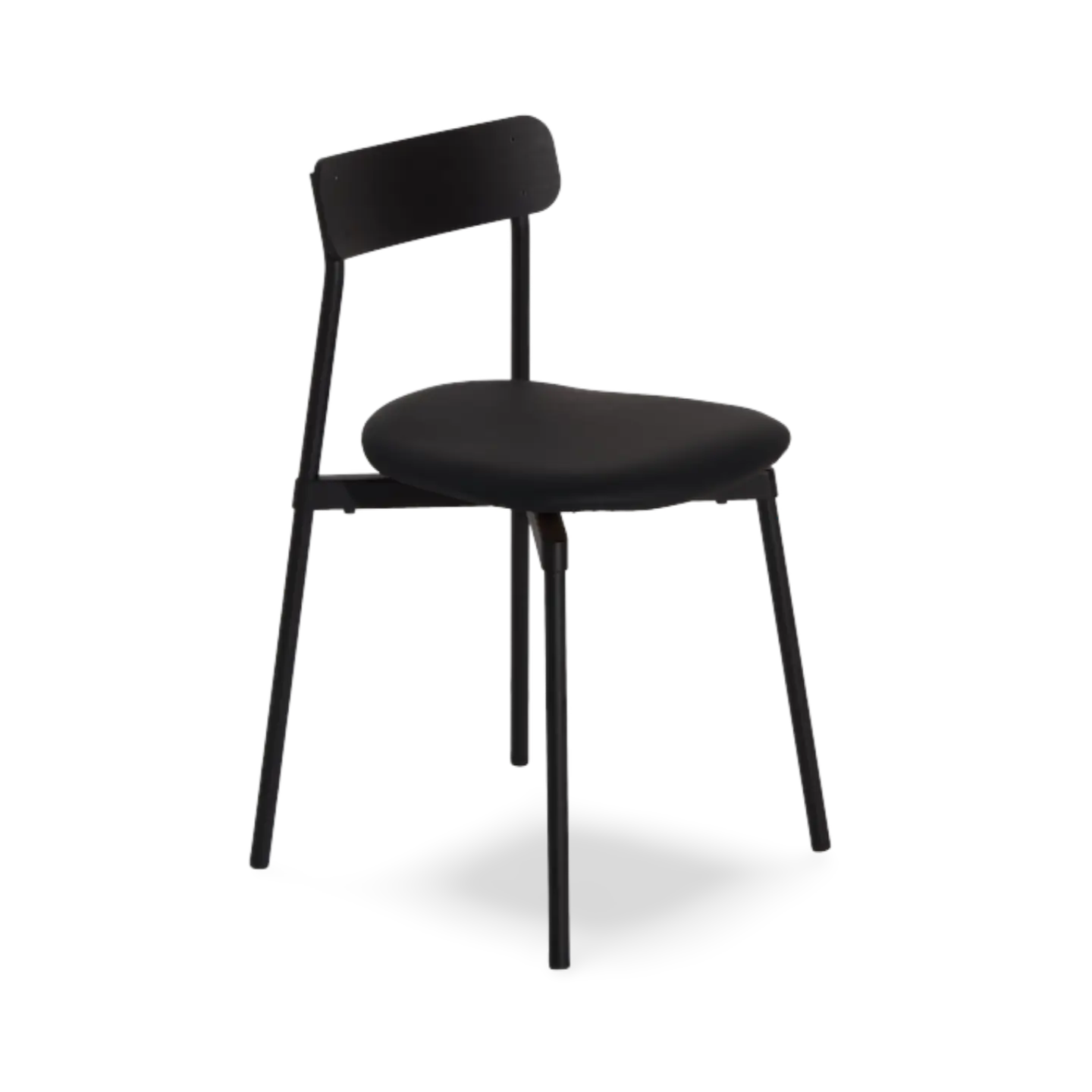 Fromme Wood Chair Leather Upholstered