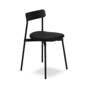 Fromme Wood Chair Leather Upholstered