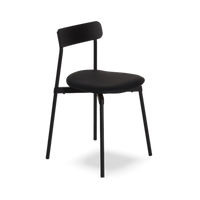 Fromme Wood Chair Leather Upholstered