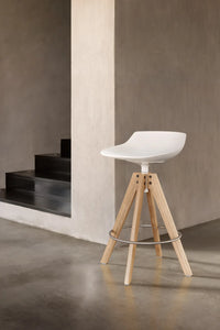 Tabouret Flow Base en bois