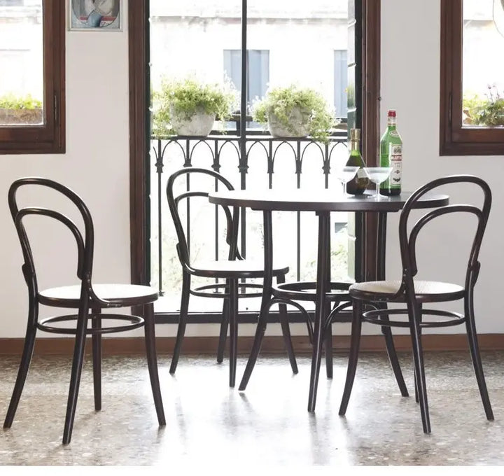 14 Chaise - Placage/ Bois Massif & Assise Cannée