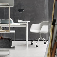 Fiber Armchair Swivel Base With Castors