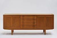 Walnut sideboard, 1950s-1970s