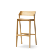 Tabouret de bar Merano - Placage/ Bois massif