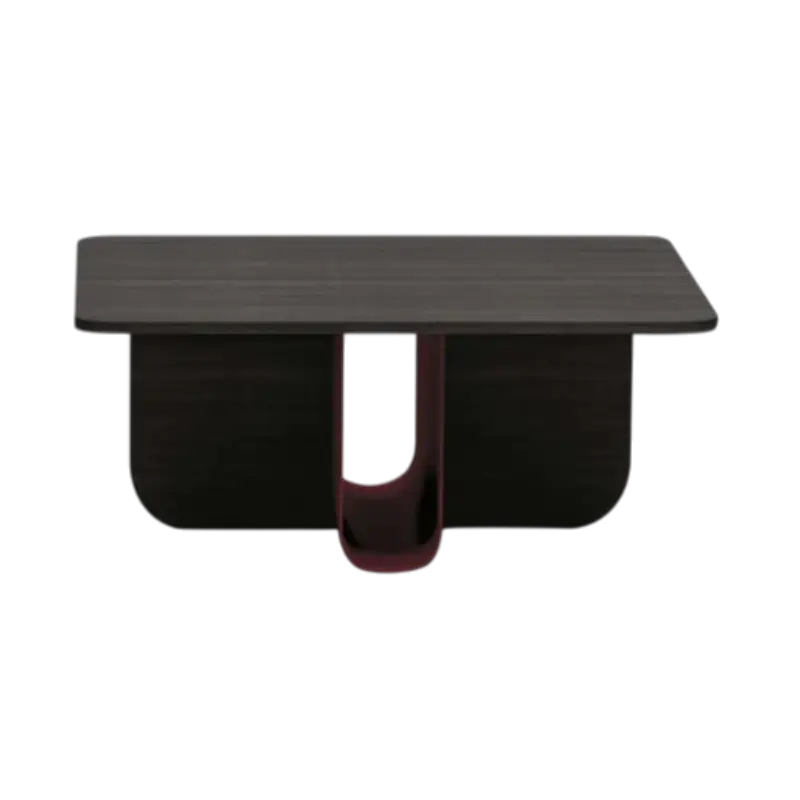 Table Basse Carrée En Métal Et Chêne Massif