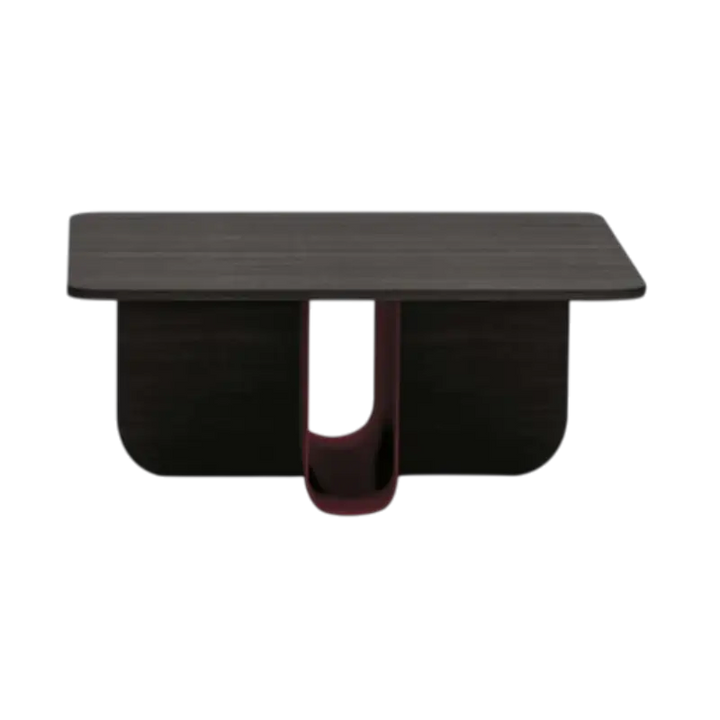 U Metal And Solid Oak Square Coffee Table