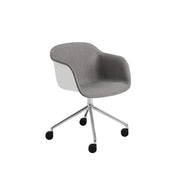 Fiber Armchair Swivel Base with Castors - Full Upholstery UK