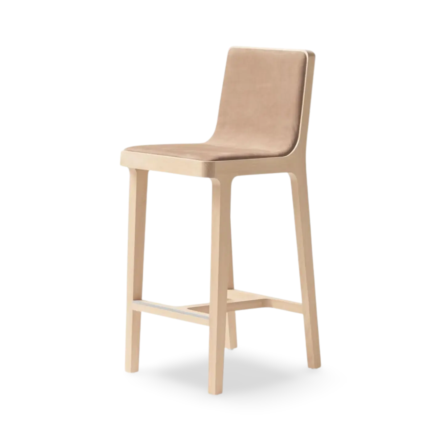 Emea Tabouret de comptoir 66 cm Haut dossier Coquille tapissée