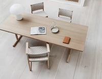 Fauteuil BM62 en toile de lin, modèle 3362