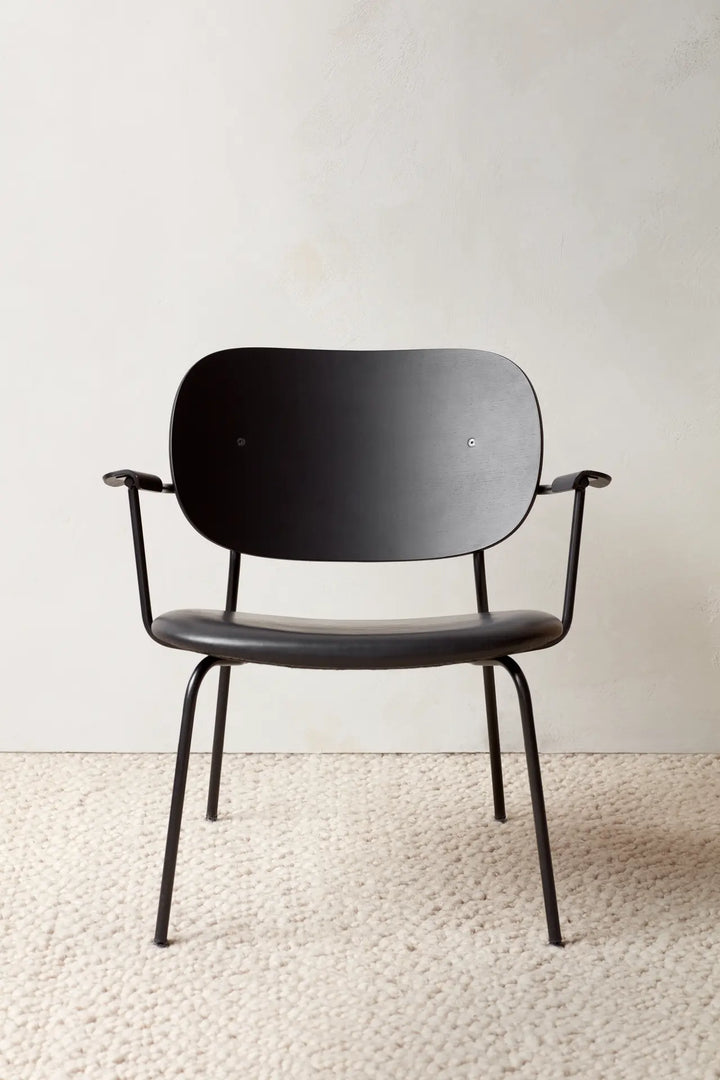Co Lounge Chair - Base 4 pieds Siège rembourré avec accoudoirs