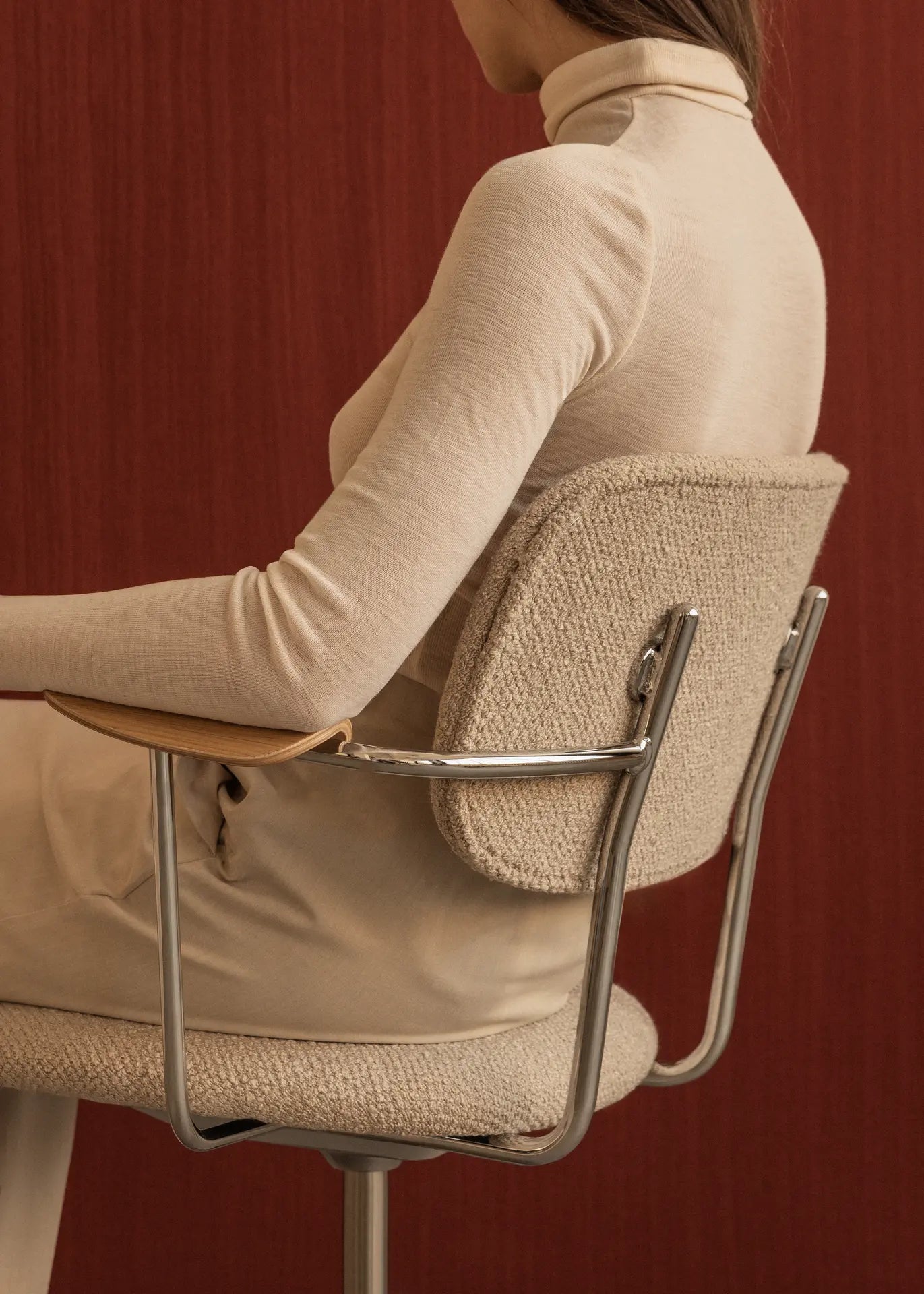 Chaise de travail Co entièrement rembourrée avec accoudoirs