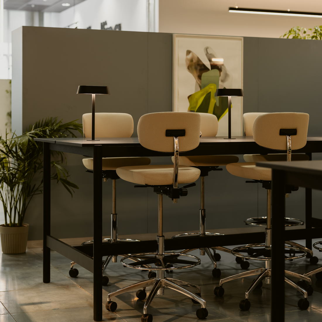 high back ergonomic chairs in open office